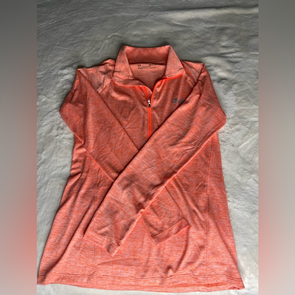 Bright orange under armor pull over
